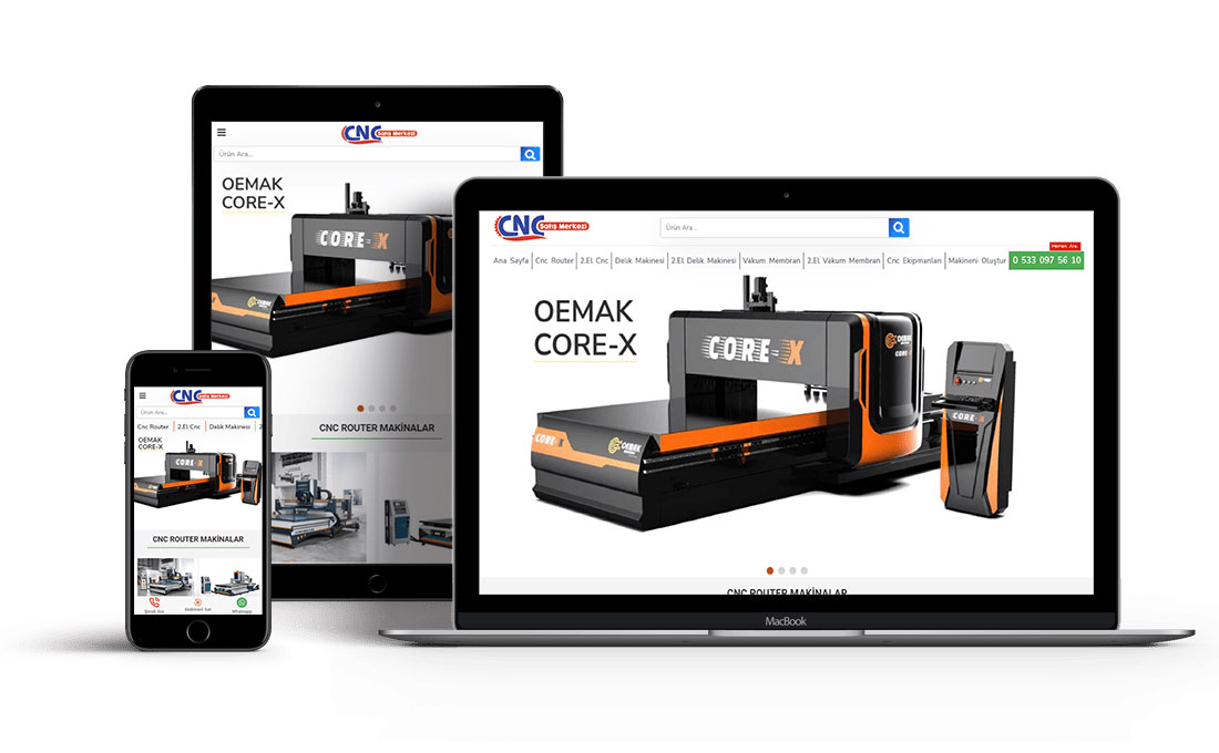 cnc satış merkezi web site tasarımı