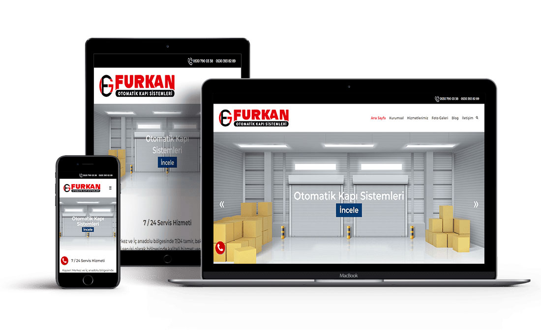 furkan otomatik kapı sistemleri web site tasarımı