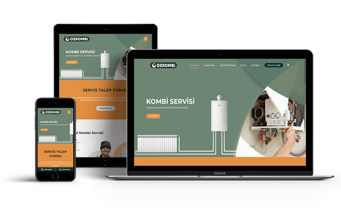 öz kombi servisi web site tasarımı