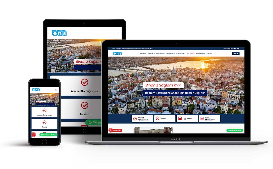 bina sağlamlık testi web site tasarımı