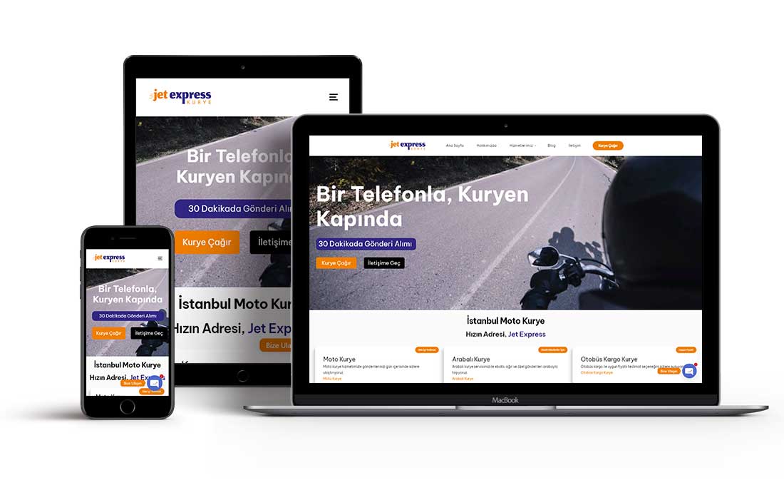 jet express kurye web site tasarımı